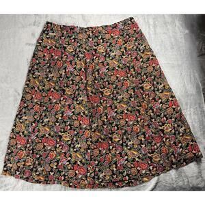 Ellen Kay Black and Pink Asymmetrical Floral Maxi Skirt Size 20W